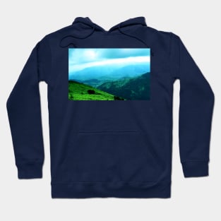 green hills blue sky Hoodie